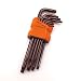 Torx Hex Key Wrench Set, Short Arm Tamper Proof Star Screwdriver Torque Repair Tool Set with Organizer Case, L-Shape T10 T15 T20 T25 T27 T30 T40 T45 T50, Made from S2 Alloy tool steel 9 PCS