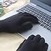 Evridwear Men Moisturizing Cotton Gloves with Touchscreen Fingertips for Eczema Beauty Cosmetic Dry Hands Sensitive Irritated Skin Therapy Overnight Bedtime, 6 Pairs, Lightweight-Black, S/M