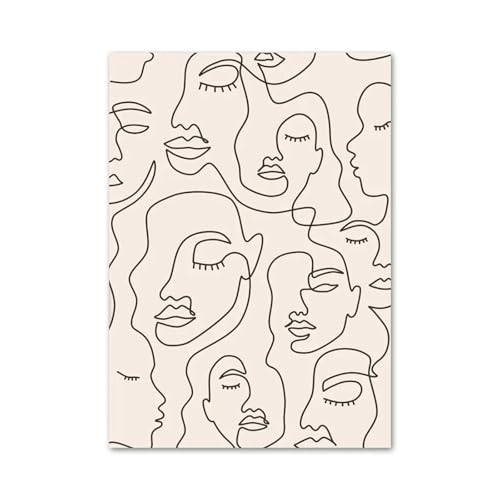 Peinture murale toile bohème abstraite feuille motif géométrie
