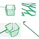 GYWHOOFT 3 Stück Kleine Aquarium Netz Feinmaschige Fischfangnetze Kescher Aquarium Fischnetz mit Kunststoffgriff für Kleine Fische Garnelen Aquarium Fisch(30x12cm)