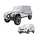Produktbild Big Hippo Autoabdeckung, Jeep Abdeckplane Auto Wasserdicht Autoplane Autogarage für Jeep Wrangler 2 Tür/ SUV, Schmutzabweisend Vollgarage Winter & Sommer(469cm*190cm*165cm--Silber)