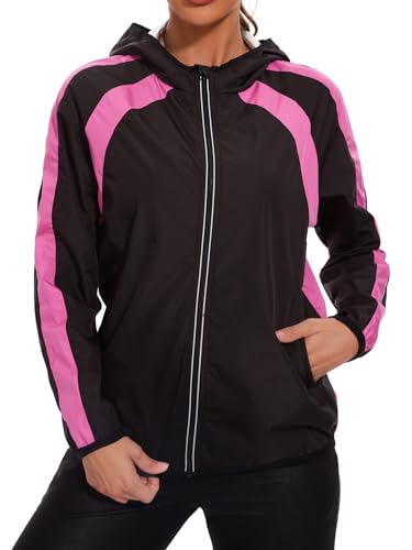 NINGMI Women Sauna Jackets Sweat Suit Long Sleeve Zipper with Hood Sauna Shirt Body Shaper Top Workout Gym Exercise