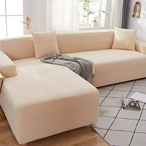 Housse de canapé en L extensible pour rénover un canapé usé - 2