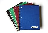 Norcom Omni Assignment Book, 7 x 5 Inch, 1 Book, Assorted Colors (77316-12)