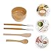 NOLITOY 1set Wooden Mask Bowl Set Brushes and Spoon Natural Mixing Tools for Skincare and Beauty Salon Use Safe and Portable for Home Travel