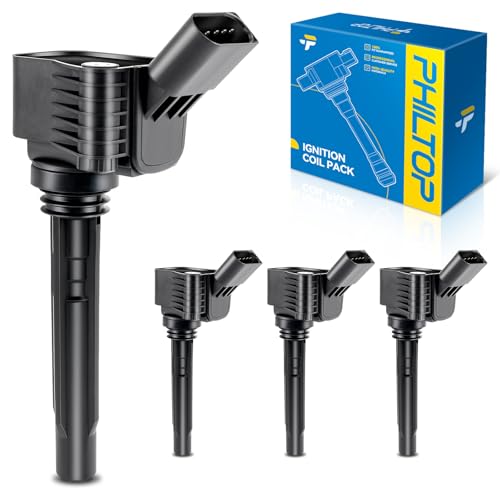 Image of PHILTOP UF716 Ignition Coil Packs Fits for Volkswagen 2018-2019 2022-2023 Tiguan, 2014-2017 Passat 1.8T, 2014-2018 Jetta 1.8T, 2015-2019 2021-2023 GTI, Audi 2018-2020 2022-2023 Q5