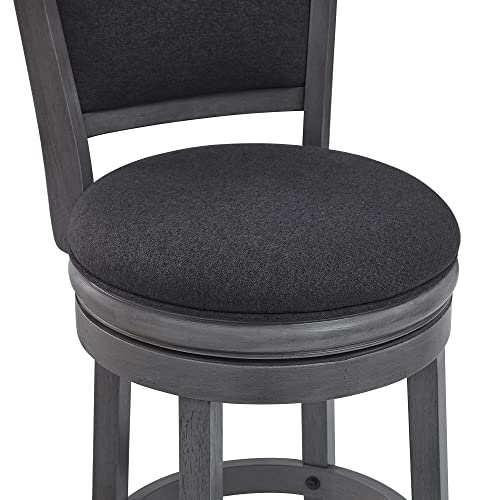 Ball & Cast Upholstered Swivel Counter Stools Kitchen Bar Stools 24" Seat Height Wooden Frame Stool Chair,Dark Grey (Hsa-1102D-1) #TOP5