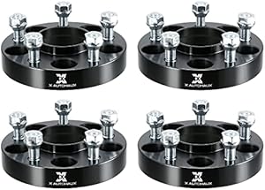 X AUTOHAUX 4pcs 5 Lug 1'' Thickness Wheel Spacer Adapter 5x4.5 Hub Centric Wheel Spacers Adapters for Jeep for Ford for Dodge for Hyundai for Mazda
