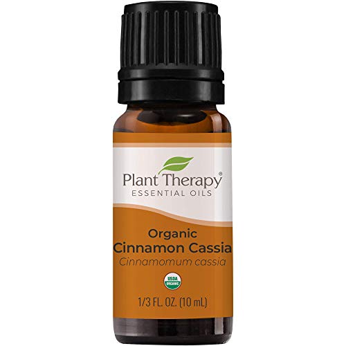Plant Therapy USDA Certified Organic Cinnamon Cassia Essential Oil 10 mL (1/3 oz) 100% Pure, Undiluted, Therapeutic Grade