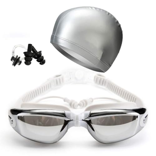 Gafas de natación con tapones de silicona antivaho para adultos