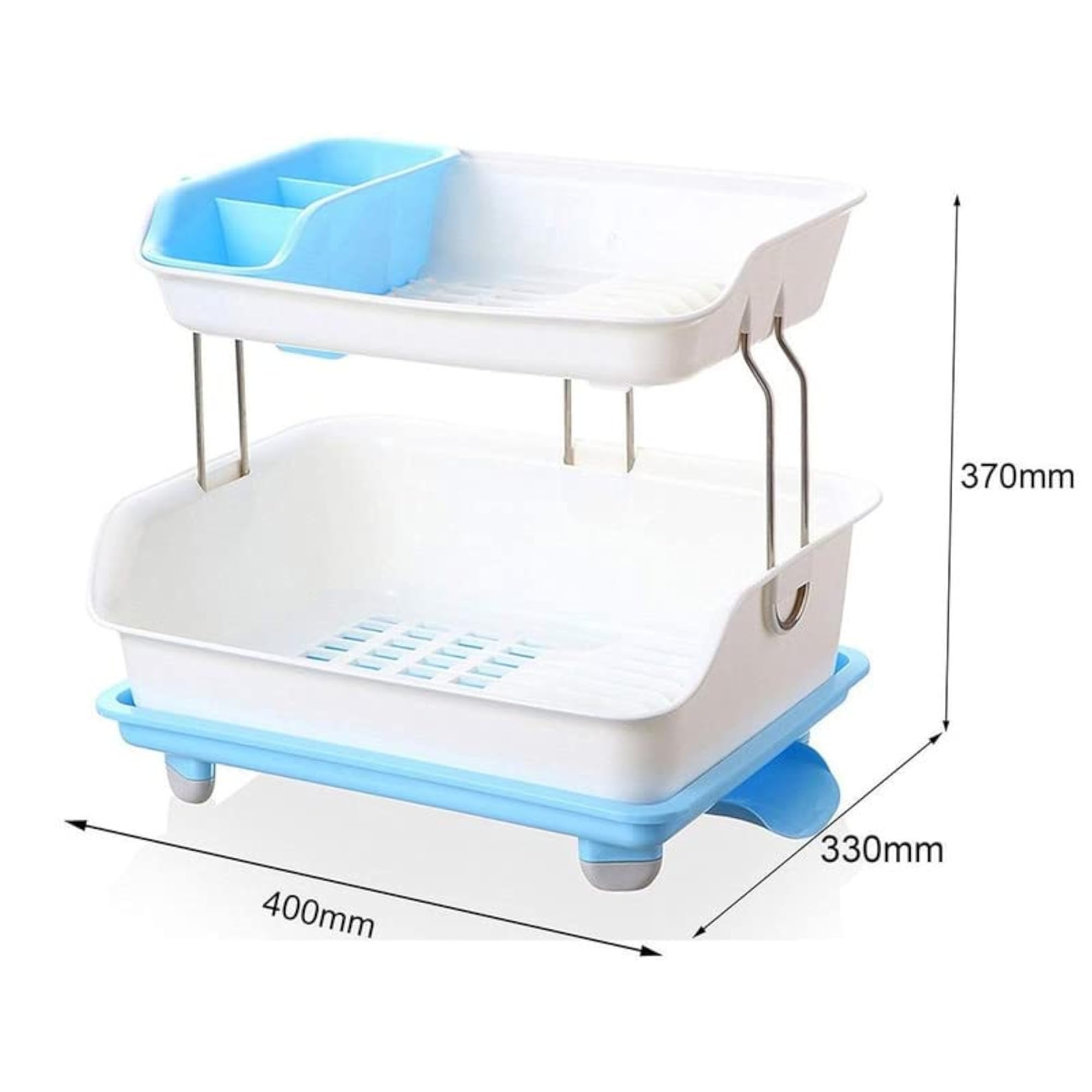 2 Tier Large Kitchen Sink Dish Drainer Rack