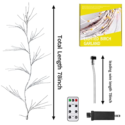 Mulcolor Vine Lights For Room Decor, 6Ft Lighted Twig Garland Vine With Remote, Christmas Decoration Indoor Artificial Plants Tree Vine Lights, 54 Leds For Home Wall Table Bedroom Living Room Decor #TOP5