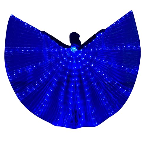 W WINTMING LED Isis Wings Light Up Belly Dance Wings Adult Glow Halloween Christmas Costumes for Women