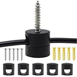 RTNLIT Swag Hook for Chandelier Ceiling Lights Cable, Lamp Hook for Fabric Electrical Cord Cable Hanging Pendant Lighting Fixtures(Black, Pack of 5)