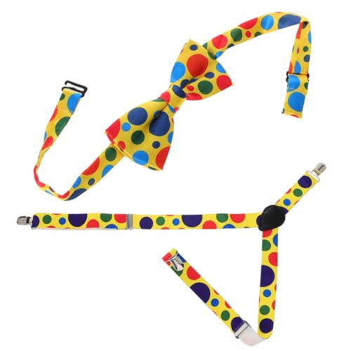 VANZACK Elastic Kids Bow Tie and Suspenders Set for Cosplay Clown Toddler Boys Accessories