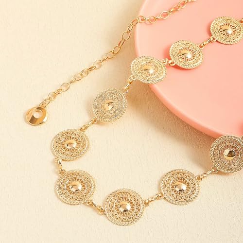 Metal Waist Chain Link Belt, Western Cowgirl Boho Belt, Adjustable Metal Chain Belt for Dress Jeans4