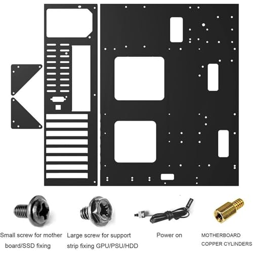 DIY Gaming Computer Case, E-ATX Open Chassis Case Rack for E-ATX/ATX/M-ATX/ITX Motherboards, Widely Body Heat Dissipation Design,Test Bench,Computer Motherboards Test Bench
