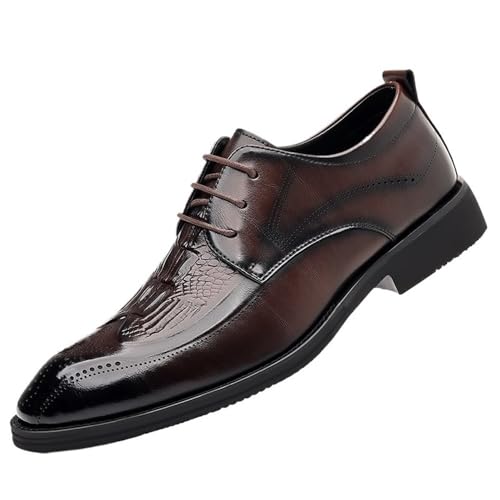 Mens Breathable Lace Up Oxford Shoes Leather Business Formal Work Dress Sneakers