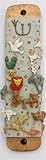 Majestic Giftware Ceramic Mezuzah Case for Mezuzah Scroll (RM-TMZ-106B) | 4" Mezuzah for Door with Animals Design | Judaica Door Mezuzah for Home Blessing and Protection Cover | Perfect Jewish Gift