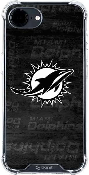 Skinit Clear Phone Case Compatible with iPhone 16e - Officially Licensed NFL Miami Dolphins Design