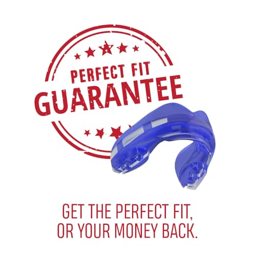 SafeJawz Mouthguard for Braces, One Size Re-Mouldable Mouth Guard with Case for Boxing, Basketball, Football, MMA, Lacrosse, Hockey and All Contact Sports (Ice Blue) - Thumbnail 5
