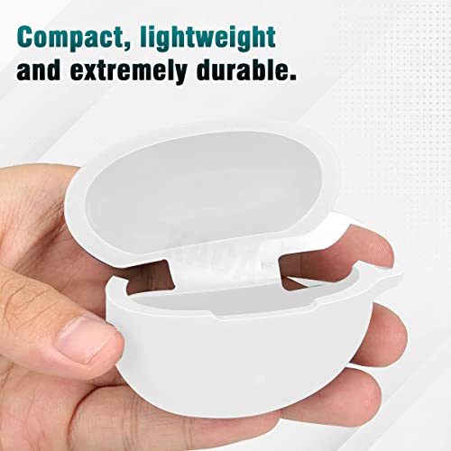 Image of KACA Protective Shockproof Silicone Cover Case with Buckle Compatible with Huawei Freebuds 4i (White)
