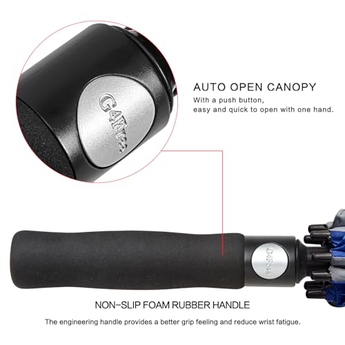 Image of G4Free 47 /54 /62 /68 Inch Automatic Open Golf Umbrella Oversize Extra Large Double Canopy Vented Windproof Waterproof Stick Umbrellas