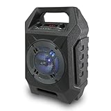 iLive Electronics Wireless Tailgate Speaker, LED Light Effects, Carry Handle, Black (ISB408B)