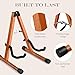 AW Wood Folding Guitar Stand A-Frame Instrument Display Stand with Foam Arms