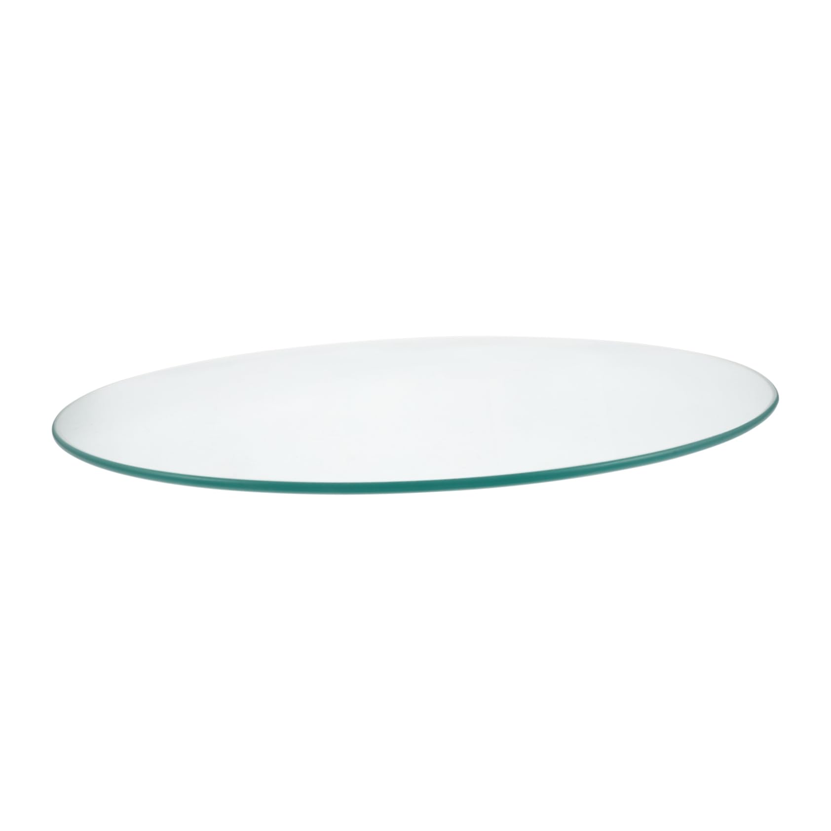 Table bureau verre moderne avec plateau épais rond pour salle de réunion et repas