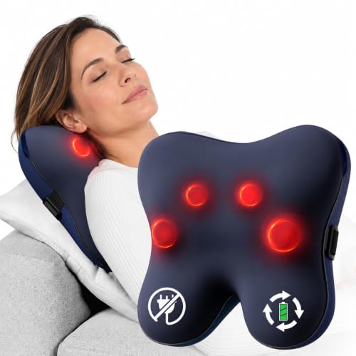Image of BOB AND BRAD Cordless Back Massager with Heat FSA Eligible HSA, Shiatsu Back Massager for Pain Relief Deep Tissue, 3D Kneading Massage Pillow for Pain Relief, Soothing Full-Body Relief for Family