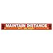 Maintain Distance (3" x 24") 5/pkg