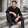 Makii Sweatshirts for Men and Women UK - Adults Plain Crew Neck Long Sleeve Sweater lightweight Casual Fleece Jumpers for Mens Light Pink S #1