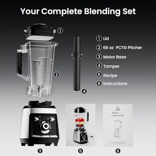 Colarlemo 1800 WP Smoothie Blender — Best Blender for Ice and Frozen Fruit Image 8