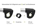 EUFAB 11247 Verstellbarer Strap-Rahmenhalter 27cm, Schwarz/Silber