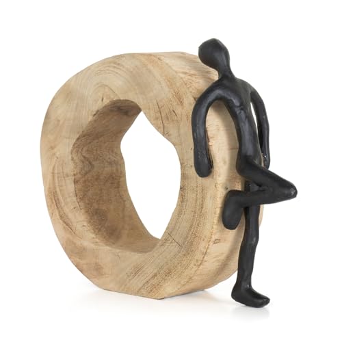 Moritz Skulptur I Pausieren I Ruhen I Auszeit I 23,5 x 7 x 18,5 cm I Holzdeko I Skulpturen Deko I Modern I Wohnzimmer I aus Holz I Holzskulptur