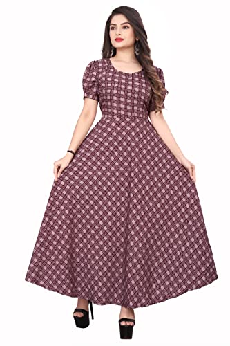 Image of NEW Aline Maxi Dress for Women in Purple Color