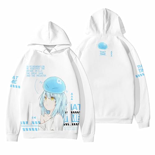 Image of Charous Anime That Time I Got Reincarnated as a Slime Cartoon Print Hoodie Sweatshirt for Manga Rimuru Fans Cosplay Gift