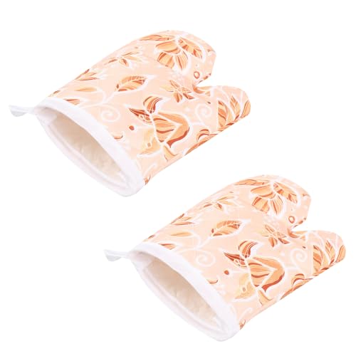 BEBEMOKO 2 manoplas de horno, manoplas, calentadores, ollas de cocina, manoplas de horno de Acción de Gracias, forro de cocina, freidora de doble guante de horno, cubierta de mano, guante de horno de