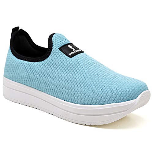 Tênis Meia Flatform Polo Blu Azul 33
