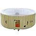 Goplus 4-6 Person Outdoor Spa Inflatable Hot Tub for Portable Jets Bubble Massage Relaxing with Accessories Set (4-Person, Beige)