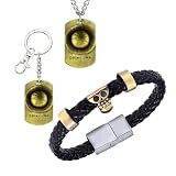 UoYu Cosplay Rufffy Necklace Pendant Straw Sun Hat OP Keychain PU Leather Bangle Anime Skeleton Pendant Bracelet Wristband with Stickers Total 23 pcs