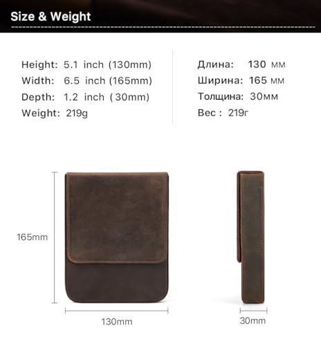 MIVLXLX Estojo de Couro para Canetas com Seis Assentos, Bandeja para Lápis, Suporte para Canetas, Or