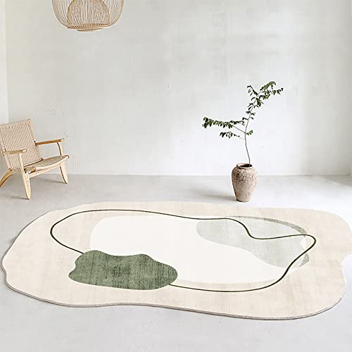Alfombra de área geométrica irregular extragrande, moderna para interiores y exteriores, para sala de estar, dormitorio y balcón, elegante decoración del hogar y revestimiento de suelo