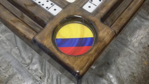 Puerto Rican and Colombian Flag Domino Table miniatura 3