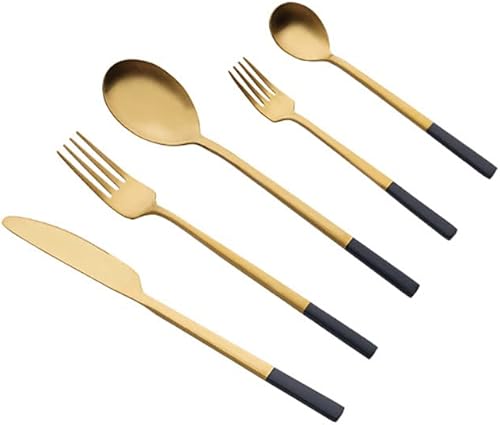 Miniatura 2 de Juego de cubiertos de 40 piezas para 8, juegos de cubiertos de acero inoxidable de grado alimenticio, juego de cubiertos pulidos con espejo incluye