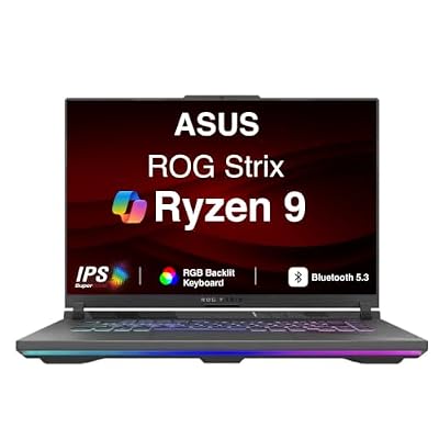 ME2 Customized Laptop, Created Using ASUS ROG Strix AI Gaming Laptop 16.0" 165Hz IPS (AMD Ryzen 9 8940HX, GeForce RTX 5070 Ti 12GB, 16GB, 32GB, 64GB, 1TB, 2TB, 4TB SSD, RGB KB, Win 11 Pro)