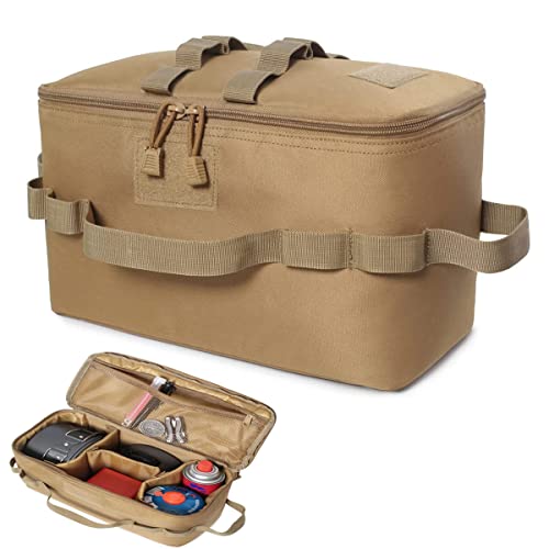 REVHQ Tactical Camping Storage Bag 11L Tactical Utility Tote Bag Camping Cookware Organizer Trunk Organizer with Shoulder Strap
