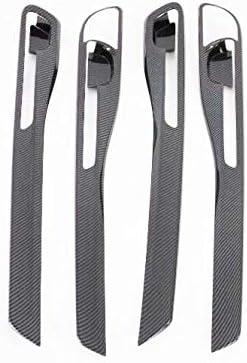 8Pcs Carbon Fiber Style Interior Car Body Door Side Molding Trim Cover Guard Compatible for Kia Seltos 2020-2021