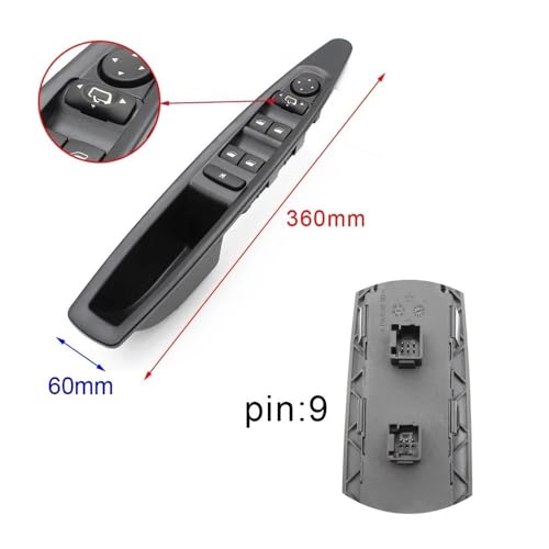 Interrupteur Commande Vitre Électrique pour Citroën C4 2004-2010 - 3